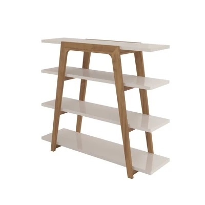 Gowanus Ladder Bookcase - Manhattan Comfort Off White 8 Gowanus Ladder Bookcase - Manhattan Comfort Off White - Image 6