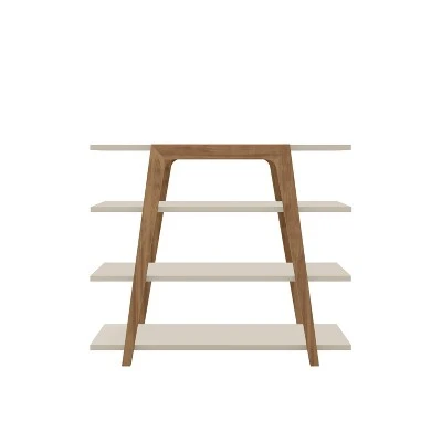 Gowanus Ladder Bookcase - Manhattan Comfort Off White 11 Gowanus Ladder Bookcase - Manhattan Comfort Off White - Image 9