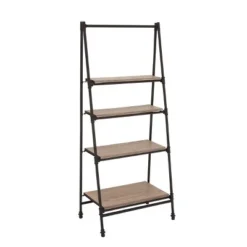 Olivia & May 56" A Frame Bookshelf with 4 Shelves Black - Olivia & May -My Book Perch Sales Store unnamed file 2775