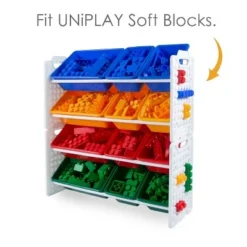 UNiPLAY Toy Organizer With 12 Removable Storage Bins and Block Play Panel, Multi-Size Bin Organizer -My Book Perch Sales Store unnamed file 278