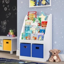 My Book Perch Sales Store 42 Kids' Bookrack with 2 Cubbies - RiverRidge Home