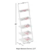 Lavish Home 5-Tier Ladder Bookshelf - Leaning Decorative Shelves, White -My Book Perch Sales Store unnamed file 2806