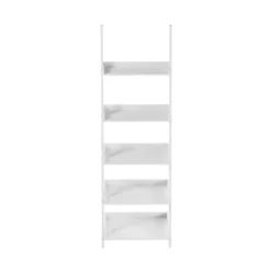 Lavish Home 5-Tier Ladder Bookshelf - Leaning Decorative Shelves, White -My Book Perch Sales Store unnamed file 2812