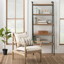 Hearth & Hand W/Magnolia Furniture Wood & Wire Ladder Bookshelf - Hearth & Hand™ with Magnolia
