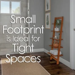 Hastings Home 5-Tier Ladder-Style Leaning Bookcase - Cherry Finish -My Book Perch Sales Store unnamed file 2850