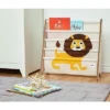 3 Sprouts High Quality Multipurpose Kids and Toddler Playroom or Bedroom Storage Shelf Organizer Bookcase Furniture, Yellow Lion