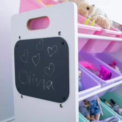 9 Bin Toy Storage Organizer with Chalkboard Side Panel White - Humble Crew -My Book Perch Sales Store unnamed file 286