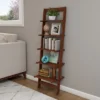 Hastings Home 5-Tier Wooden Ladder-Style Bookcase - Walnut Finish -My Book Perch Sales Store unnamed file 2876