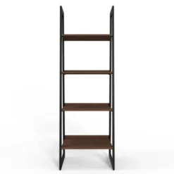 71.7" Hawkins Metal/Wood Ladder Shelf Walnut - WyndenHall -My Book Perch Sales Store unnamed file 2897