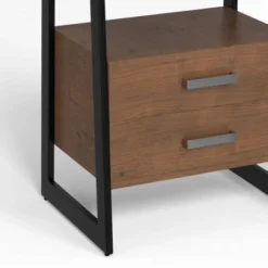 18.5" Hawkins Metal/Wood Ladder Shelf with Storage Walnut - WyndenHall -My Book Perch Sales Store unnamed file 2924