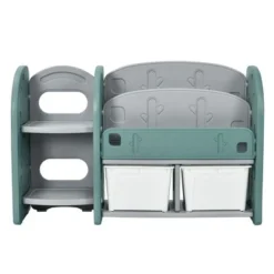 Costway Kids Toy Storage Organizer w/ 2-Tier Bookshelf & Plastic Bins -My Book Perch Sales Store unnamed file 2991