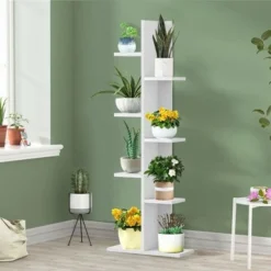 Costway Open Concept Bookshelf Plant Display Shelf Rack Storage Holder Wooden White -My Book Perch Sales Store unnamed file 3019