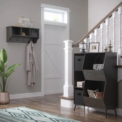 Woodbury Storage Cabinet with Cubbies and Veggie Bins and 2pc Bin Woodgrain - RiverRidge Home 4 Woodbury Storage Cabinet with Cubbies and Veggie Bins and 2pc Bin Woodgrain - RiverRidge Home - Image 2