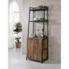 73.63" Moniave Bookcase with Wine Glass Rack Oak/Black - HOMES: Inside + Out -My Book Perch Sales Store unnamed file 3052