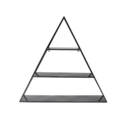 26.5" x 28" Tildan Three-Tier Triangle Wood and Metal Wall Shelf - Kate & Laurel All Things Decor Gold -My Book Perch Sales Store unnamed file 3104