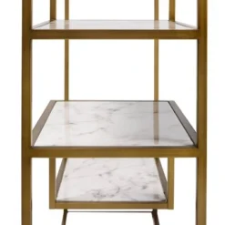 72" Marmo Large 5 Tier Display Shelf Faux Marble/Brass - Teamson Home 17 72" Marmo Large 5 Tier Display Shelf Faux Marble/Brass - Teamson Home -My Book Perch Sales Store unnamed file 3157