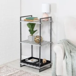 Honey-Can-Do 3 Tier Square Tube Shelf Gray -My Book Perch Sales Store unnamed file 3189