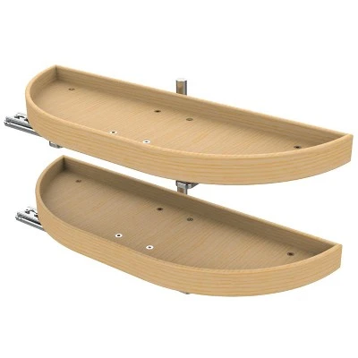 Rev-A-Shelf 4WLS882-32-570 32 Inch Wooden 2 Shelf Half Moon Lazy Susan Turntable Storage Kitchen Organizer for Blind Corner Cabinets 8 Rev-A-Shelf 4WLS882-32-570 32 Inch Wooden 2 Shelf Half Moon Lazy Susan Turntable Storage Kitchen Organizer for Blind Corner Cabinets - Image 6