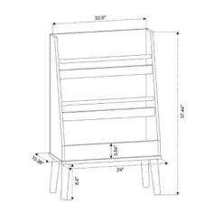 Modern Tall Three Shelf Bookshelf White - Pillowfort™ -My Book Perch Sales Store unnamed file 328