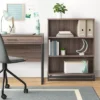 Mixed Material 3 Shelf Bookcase - Room Essentials™ Gray