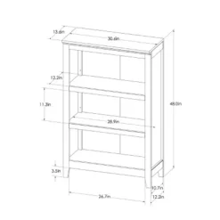 48" Carson 3 Shelf Bookcase - Threshold Espresso -My Book Perch Sales Store unnamed file 3321