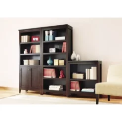 36" Carson 2 Shelf Bookcase - Threshold Black