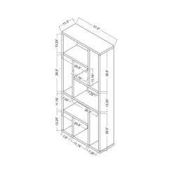 71" Stanza 9 Shelf Bookcase Canyon Cappuccino - HOMES: Inside + Out -My Book Perch Sales Store unnamed file 3364