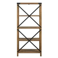 Sophie Rustic Farmhouse X Frame Bookshelf - Saracina Home Gray Wash -My Book Perch Sales Store unnamed file 3376