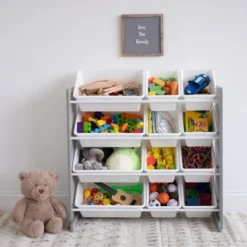 Toy Storage Organizer with Storage Bins Gray - Humble Crew 14 Toy Storage Organizer with Storage Bins Gray - Humble Crew -My Book Perch Sales Store unnamed file 338