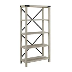 Sophie Rustic Farmhouse X Frame Bookshelf - Saracina Home Gray Wash -My Book Perch Sales Store unnamed file 3380