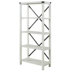 Sophie Rustic Farmhouse X Frame Bookshelf - Saracina Home Gray Wash -My Book Perch Sales Store unnamed file 3382