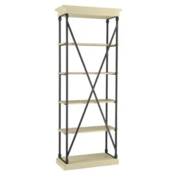 84" Belvidere 5 Shelf Narrow Bookshelf - Inspire Q Ivory White -My Book Perch Sales Store unnamed file 3386