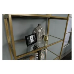 71" International Luxury Bookshelf Satin Gold Finish - Sauder -My Book Perch Sales Store unnamed file 3400