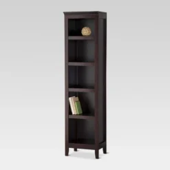 72" Carson Narrow Bookcase - Threshold Rustic