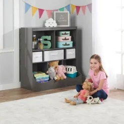 Badger Basket Combo Bin Storage Unit with 3 Baskets Charcoal -My Book Perch Sales Store unnamed file 344