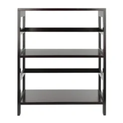 29.21" 2 Tier Leo Shelf Storage or Bookshelf Wide Espresso Brown - Winsome