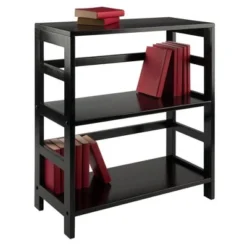 29.21" 2 Tier Leo Shelf Storage or Bookshelf Wide Espresso Brown - Winsome -My Book Perch Sales Store unnamed file 3450