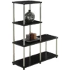 41.75" Designs2Go 4 Tier Multi Shelf L Bookshelf - Breighton Home Black -My Book Perch Sales Store unnamed file 3473