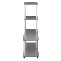 41.75" Designs2Go 4 Tier Multi Shelf L Bookshelf - Breighton Home Black -My Book Perch Sales Store unnamed file 3476