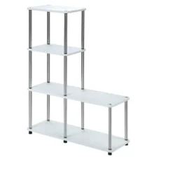 41.75" Designs2Go 4 Tier Multi Shelf L Bookshelf - Breighton Home Black -My Book Perch Sales Store unnamed file 3480
