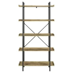 68" 5 Tray Shelf Urban Pipe X Back Bookshelf - Saracina Home Driftwood -My Book Perch Sales Store unnamed file 3513