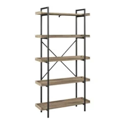 68" 5 Tray Shelf Urban Pipe X Back Bookshelf - Saracina Home Driftwood -My Book Perch Sales Store unnamed file 3518