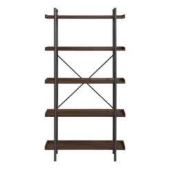 68" 5 Tray Shelf Urban Pipe X Back Bookshelf - Saracina Home Driftwood -My Book Perch Sales Store unnamed file 3519