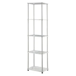 63.25" No Tools 5 Tier Tower - Breighton Home Faux White Marble/chrome 13 63.25" No Tools 5 Tier Tower - Breighton Home Faux White Marble/chrome -My Book Perch Sales Store unnamed file 3530