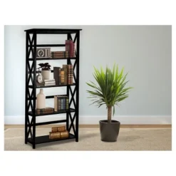 Montego 5-Shelf Bookcase - Flora Home White -My Book Perch Sales Store unnamed file 3547