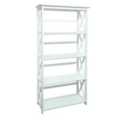 Montego 5-Shelf Bookcase - Flora Home White -My Book Perch Sales Store unnamed file 3550