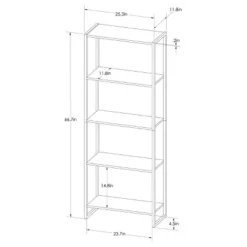 66.7" Paulo 4 Shelf Bookshelf White - Project 62™ -My Book Perch Sales Store unnamed file 3572