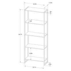 66.7" Paulo 4 Shelf Bookshelf White - Project 62™ -My Book Perch Sales Store unnamed file 3573