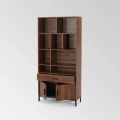 67.25" Gallatin Contemporary Cube Unit Bookcase Walnut - Christopher Knight Home -My Book Perch Sales Store unnamed file 3628