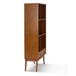 Tierney Solid Hardwood Mid Century Wide Bookcase and Storage Unit - Wyndenhall Teak -My Book Perch Sales Store unnamed file 3662